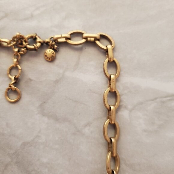 ✨ J.Crew Large Jumbo Rhinestone Crystals Pink Taupe Statement Necklace ✨ - Picture 11 of 16